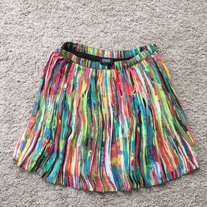 Colorful pleated skirt